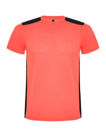 Pánské sportovní tričko Detroit - korálová/černá