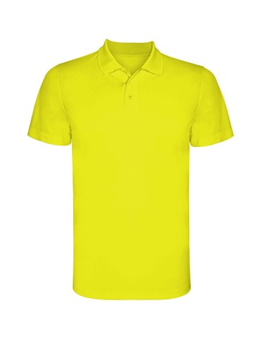 Pánská sportovní polokošile Monzha - svítivě žlutá
