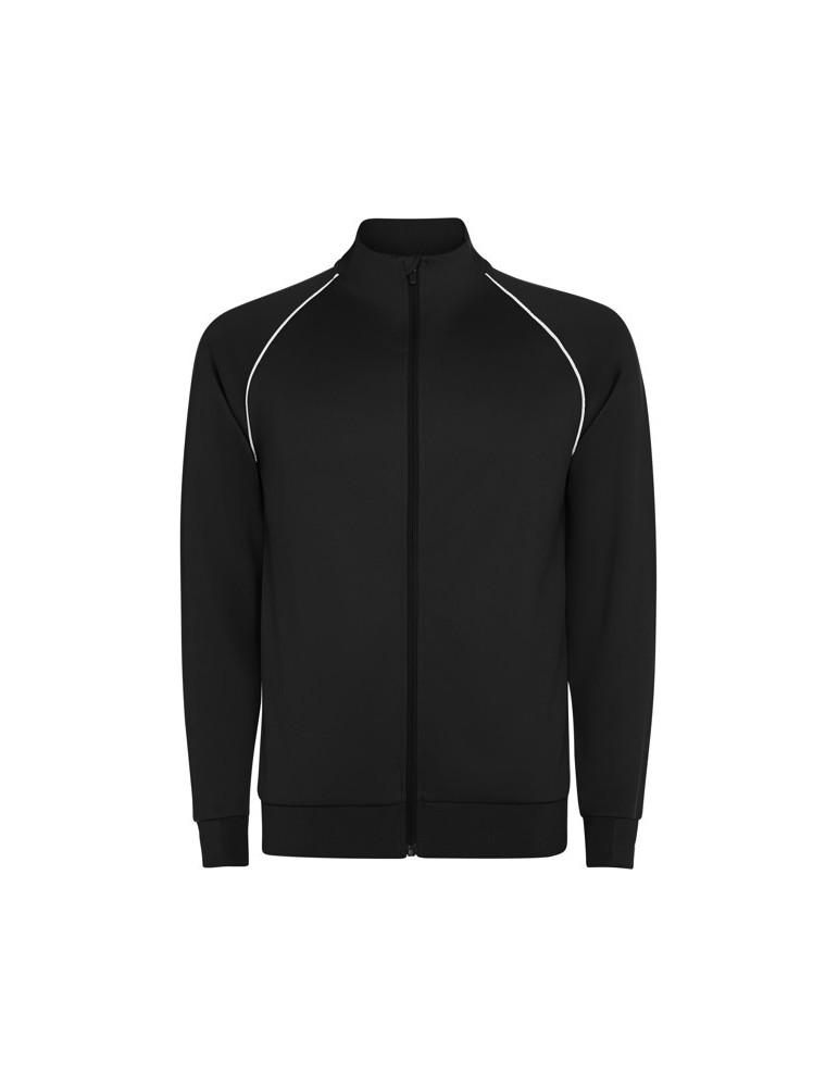 Sportovní bunda s logem a nápisem - černá
