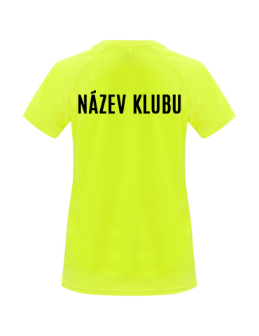 Dámské funkční tričko s potiskem - svítivě žlutá (221)