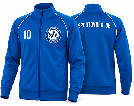 Sportovní bunda s logem a nápisem